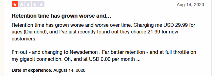 Giganews trustpilot 1