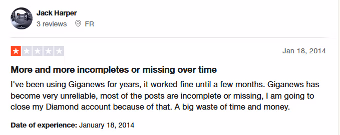 Giganews trustpilot 2